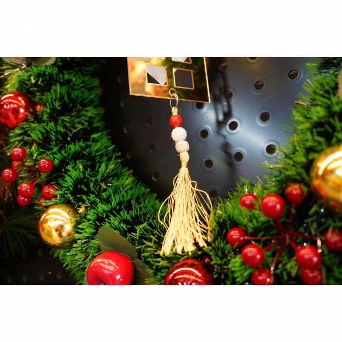 Ornament brad, Flippy, Casa, Auriu, Lucios, 10*25CM, Acril, Interior/ Exterior [4]