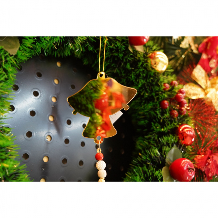 Ornament brad, Flippy, Clopotei, Auriu, Lucios, 10*23CM, Acril, Interior/ Exterior [3]