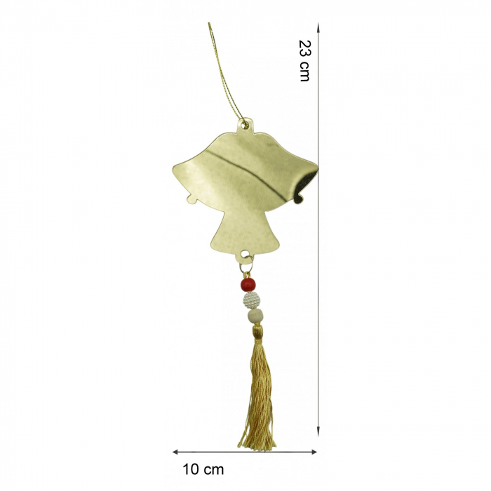 Ornament brad, Flippy, Clopotei, Auriu, Lucios, 10*23CM, Acril, Interior/ Exterior [6]