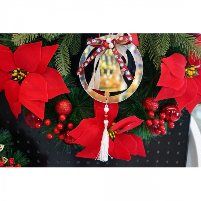Ornament brad, Flippy, Clopotel, Argintiu, Lucios, 14*26CM, Acril, Interior/ Exterior [6]