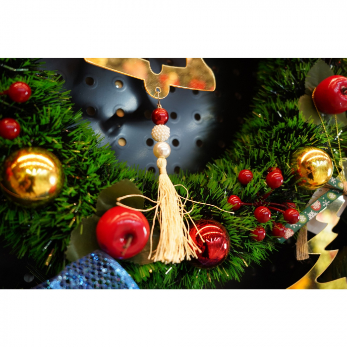Ornament brad, Flippy, Clopotel, Auriu, Lucios, 14*28CM, Acril, Interior/ Exterior [4]