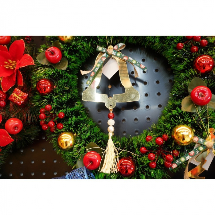 Ornament brad, Flippy, Clopotel, Auriu, Lucios, 14*28CM, Acril, Interior/ Exterior [7]