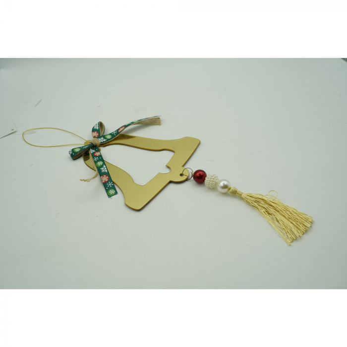 Ornament brad, Flippy, Clopotel, Auriu, Lucios, 14*28CM, Acril, Interior/ Exterior [5]