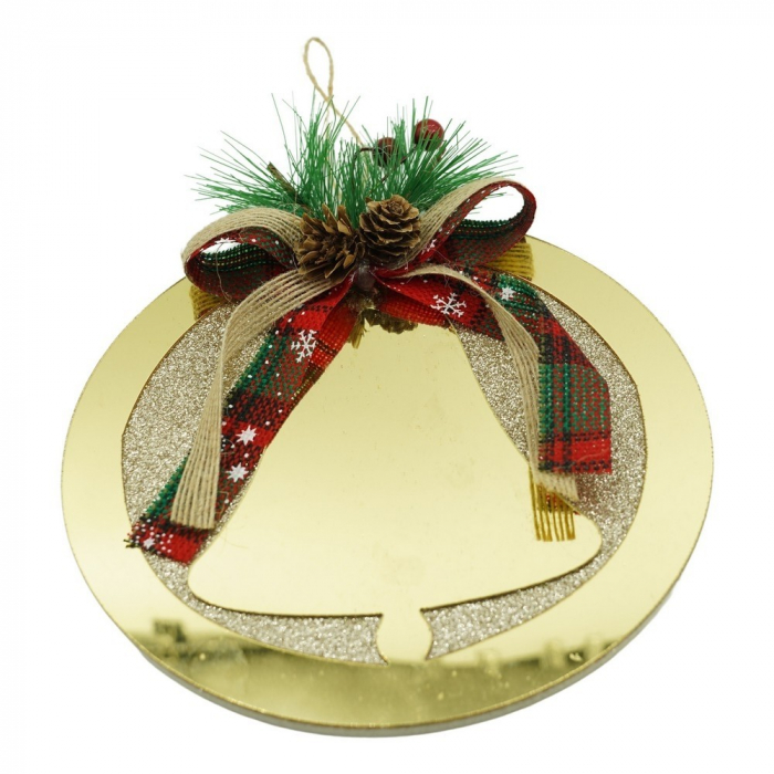 Ornament brad, Flippy, Clopotel, Auriu, Lucios, 17*17CM, Acril, Interior/ Exterior [1]