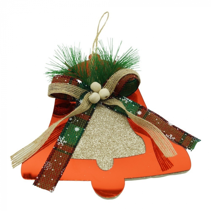 Ornament brad, Flippy, Clopotel, Rosu, Lucios, 14*16CM, Acril, Interior/ Exterior [1]