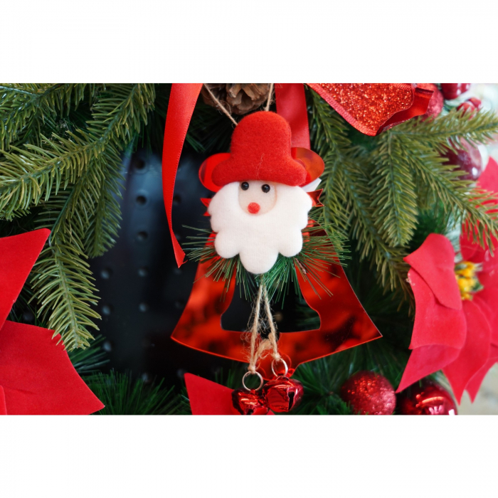 Ornament brad, Flippy, Clopotel, Rosu, Lucios, 15*20CM, Acril, Interior/ Exterior [3]