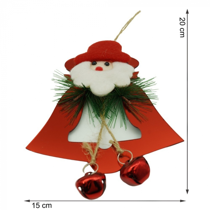 Ornament brad, Flippy, Clopotel, Rosu, Lucios, 15*20CM, Acril, Interior/ Exterior [11]
