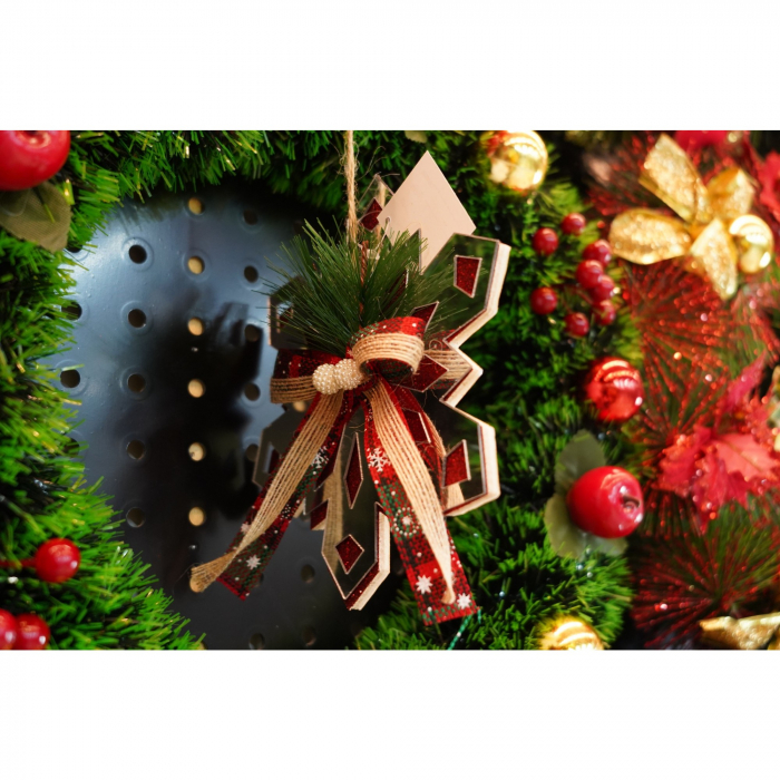 Ornament brad, Flippy, Fulg de nea, Argintiu, Lucios, 14*15CM, Acril, Interior/ Exterior [4]