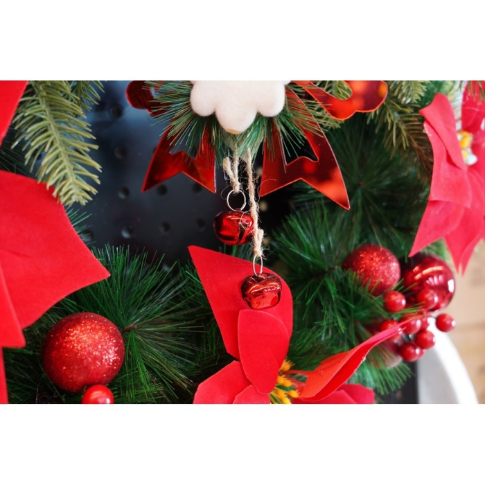 Ornament brad, Flippy, Funda cu clopotei, Rosu, Lucios, 15*20CM, Acril, Interior/ Exterior [7]