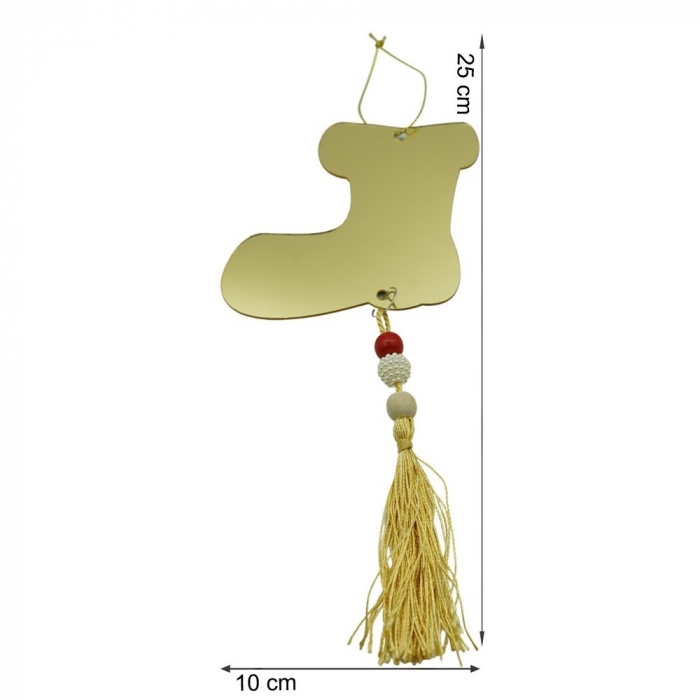 Ornament brad, Flippy, Gheata, Auriu, Lucios, 10*25CM, Acril, Interior/ Exterior [11]