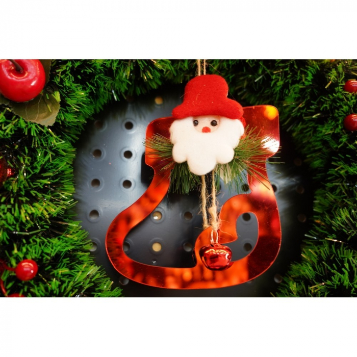 Ornament brad, Flippy, Gheata cu clopotei, Rosu, Lucios, 15*20CM, Acril, Interior/ Exterior [7]
