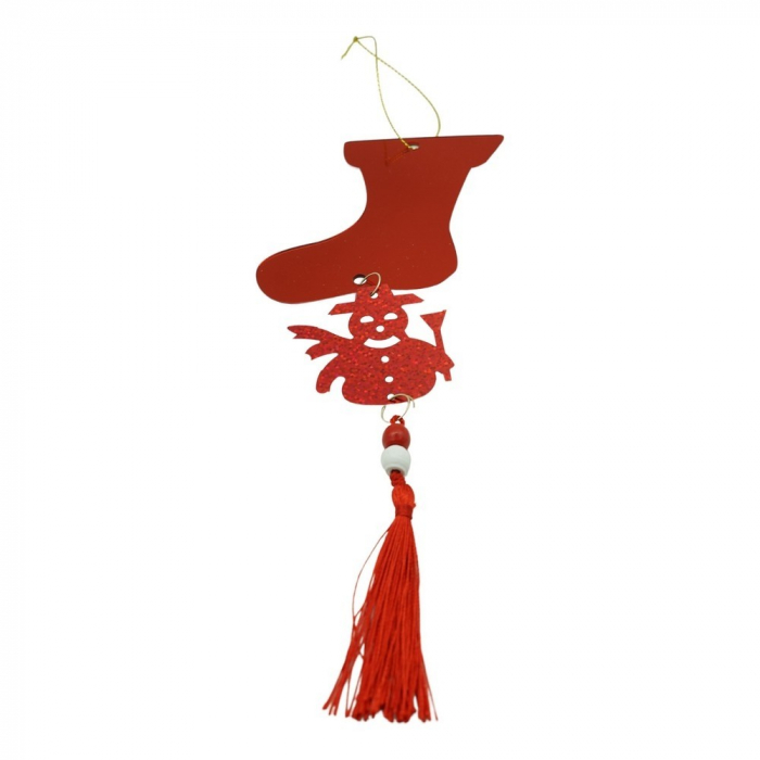 Ornament brad, Flippy, Gheata, Om de zapada, Rosu, Lucios, 10*28CM, Acril, Interior/ Exterior [1]