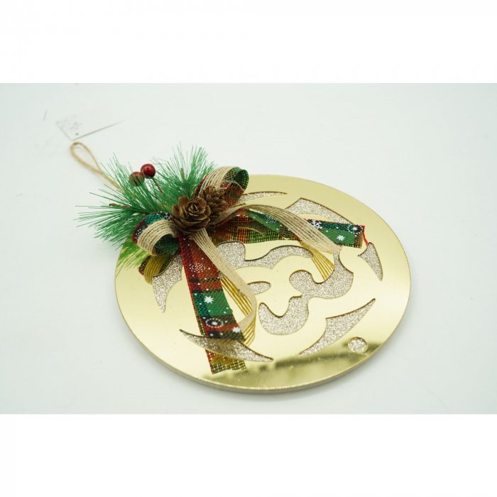 Ornament brad, Flippy, Glob, Auriu, Lucios, 17*17CM, Acril, Interior/ Exterior [4]