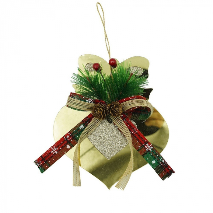 Ornament brad, Flippy, Inima, Auriu, Lucios, 15*16CM, Acril, Interior/ Exterior [1]