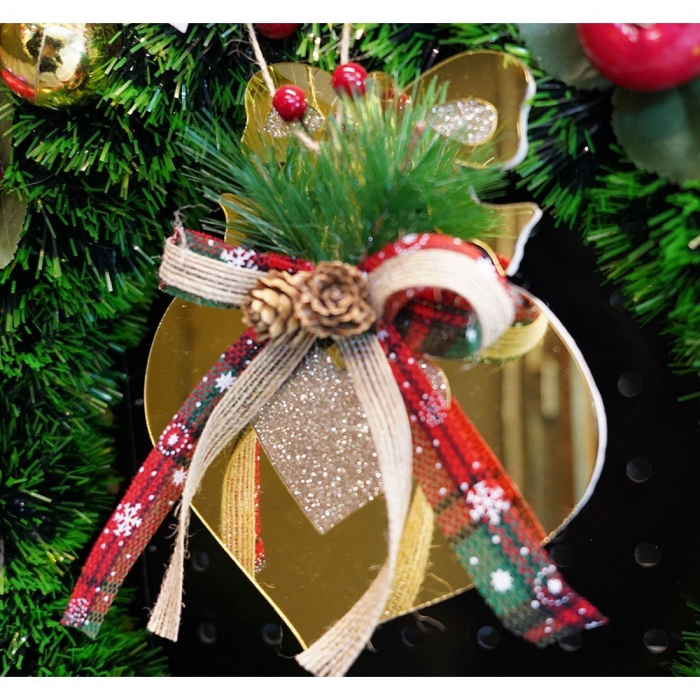 Ornament brad, Flippy, Inima, Auriu, Lucios, 15*16CM, Acril, Interior/ Exterior [6]