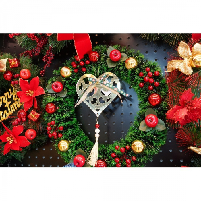 Ornament brad, Flippy, Inima, Auriu, Lucios, 15*26CM, Acril, Interior/ Exterior [7]
