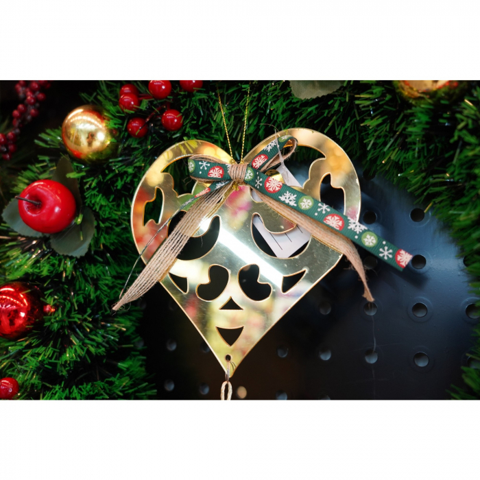 Ornament brad, Flippy, Inima, Auriu, Lucios, 15*26CM, Acril, Interior/ Exterior [3]