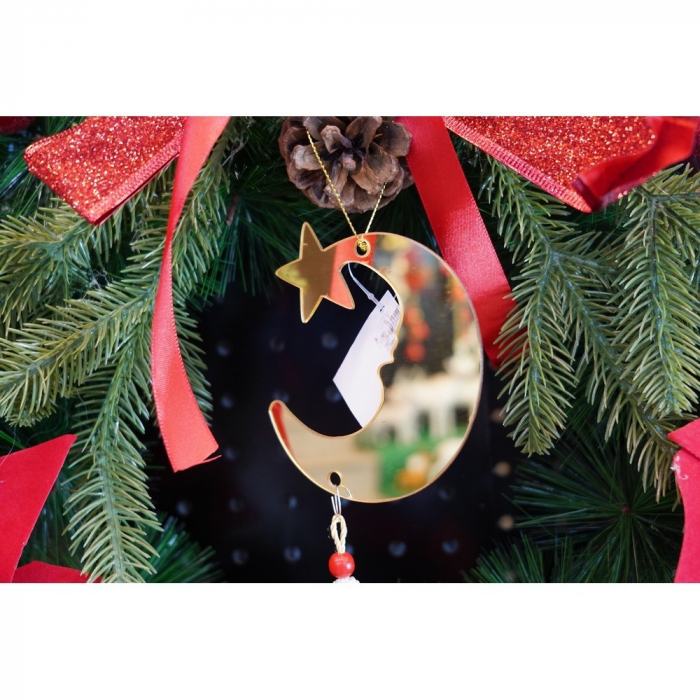 Ornament brad, Flippy, Luna, Auriu, Lucios, 10*25CM, Acril, Interior/ Exterior [7]