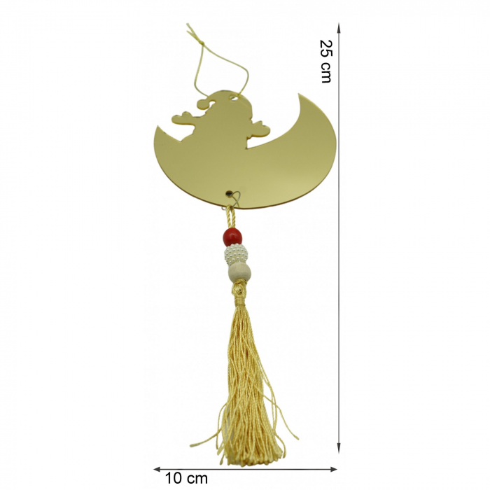 Ornament brad, Flippy, Luna, Auriu, Lucios, 10*25CM, Acril, Interior/ Exterior [6]