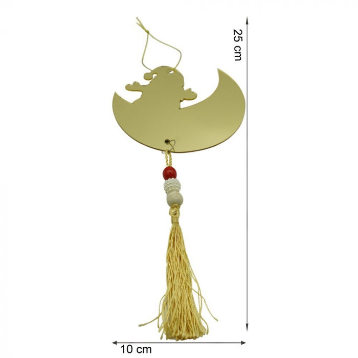 Ornament brad, Flippy, Luna, Auriu, Lucios, 10*25CM, Acril, Interior/ Exterior [11]