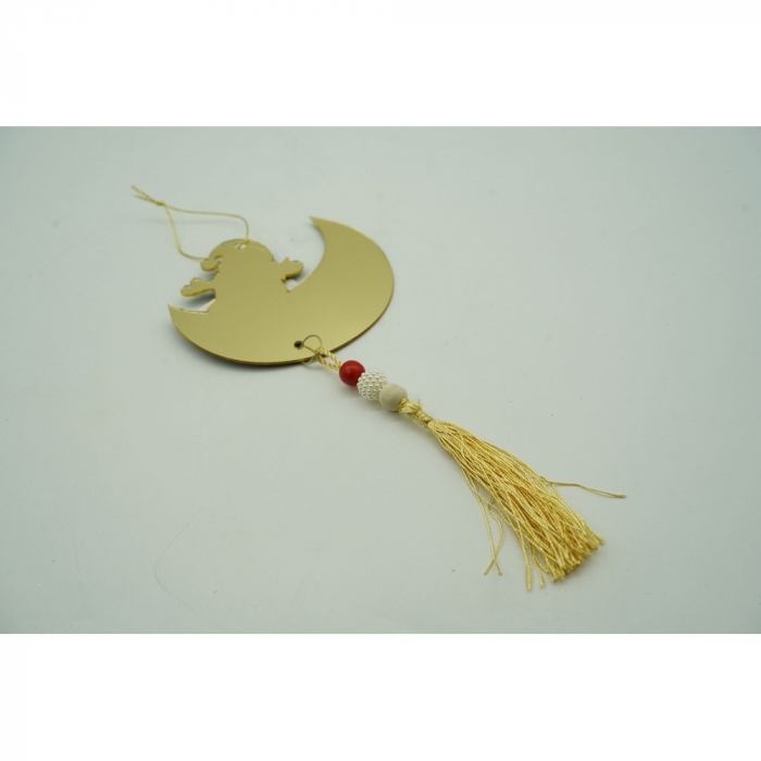 Ornament brad, Flippy, Luna, Auriu, Lucios, 10*25CM, Acril, Interior/ Exterior [10]