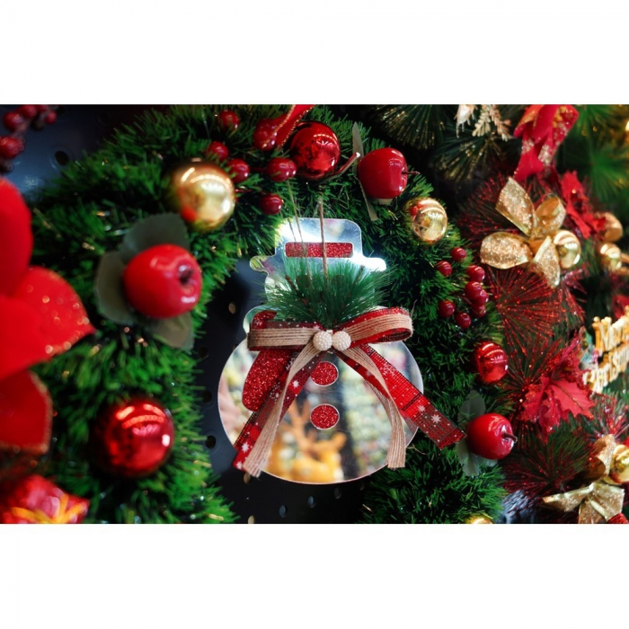 Ornament brad, Flippy, Om de zapada, Argintiu, Lucios, 14*17CM, Acril, Interior/ Exterior [8]