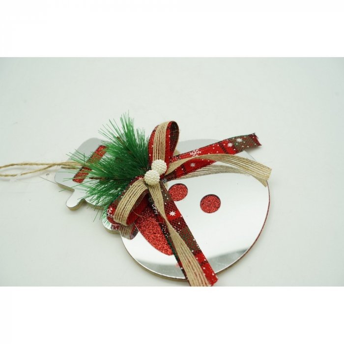 Ornament brad, Flippy, Om de zapada, Argintiu, Lucios, 14*17CM, Acril, Interior/ Exterior [7]