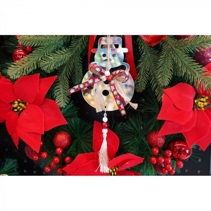 Ornament brad, Flippy, Om de zapada, Argintiu, Lucios, 14*26CM, Acril, Interior/ Exterior [8]