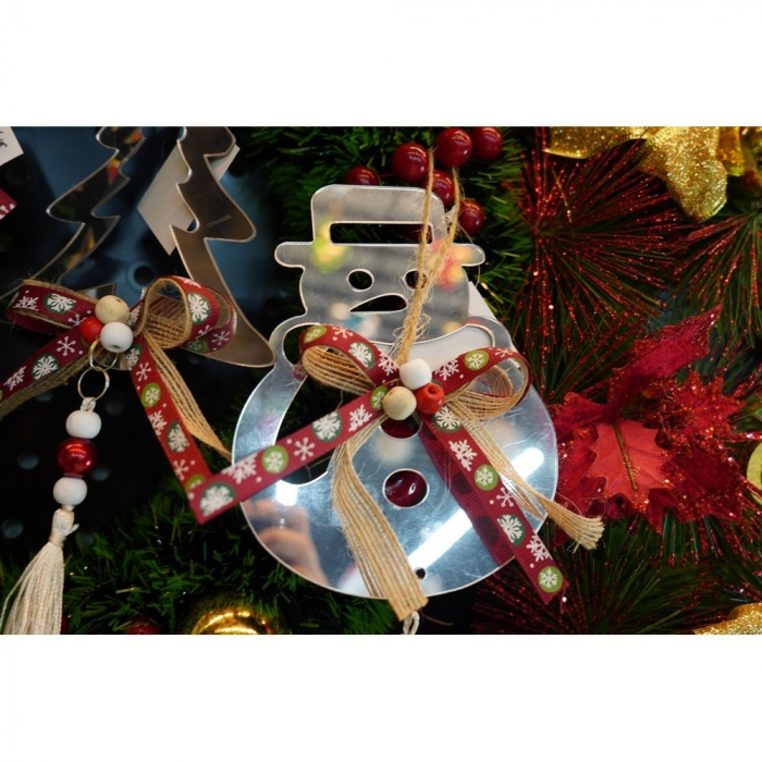 Ornament brad, Flippy, Om de zapada, Argintiu, Lucios, 14*26CM, Acril, Interior/ Exterior [7]
