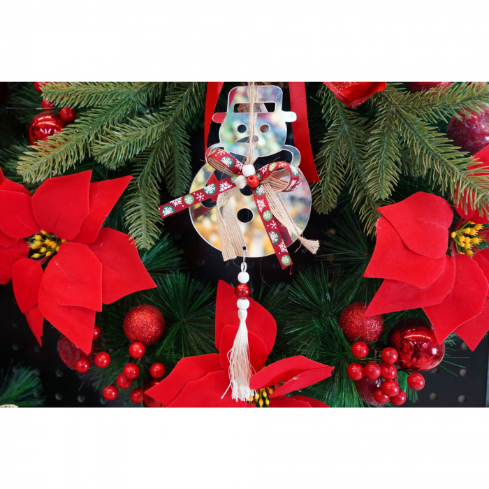 Ornament brad, Flippy, Om de zapada, Argintiu, Lucios, 14*26CM, Acril, Interior/ Exterior [3]