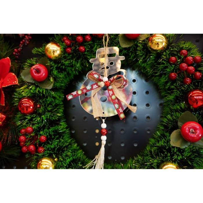Ornament brad, Flippy, Om de zapada, Argintiu, Lucios, 14*26CM, Acril, Interior/ Exterior [9]