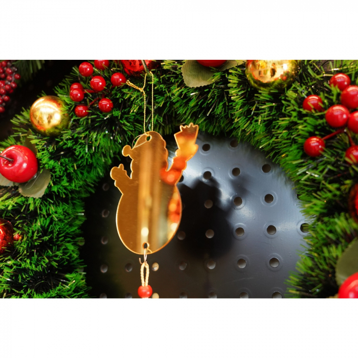Ornament brad, Flippy, Om de zapada, Auriu, Lucios, 10*23CM, Acril, Interior/ Exterior [3]