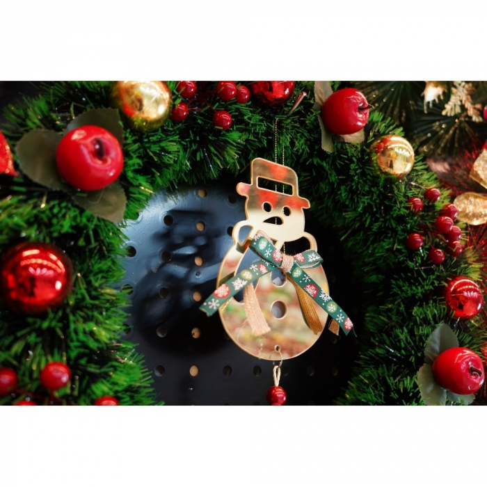 Ornament brad, Flippy, Om de zapada, Auriu, Lucios, 14*30CM, Acril, Interior/ Exterior [8]