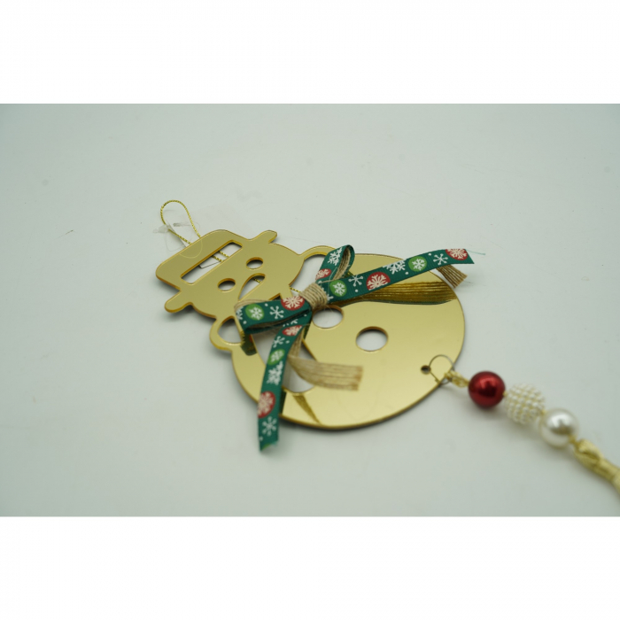 Ornament brad, Flippy, Om de zapada, Auriu, Lucios, 14*30CM, Acril, Interior/ Exterior [4]