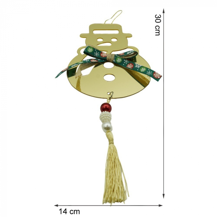 Ornament brad, Flippy, Om de zapada, Auriu, Lucios, 14*30CM, Acril, Interior/ Exterior [11]