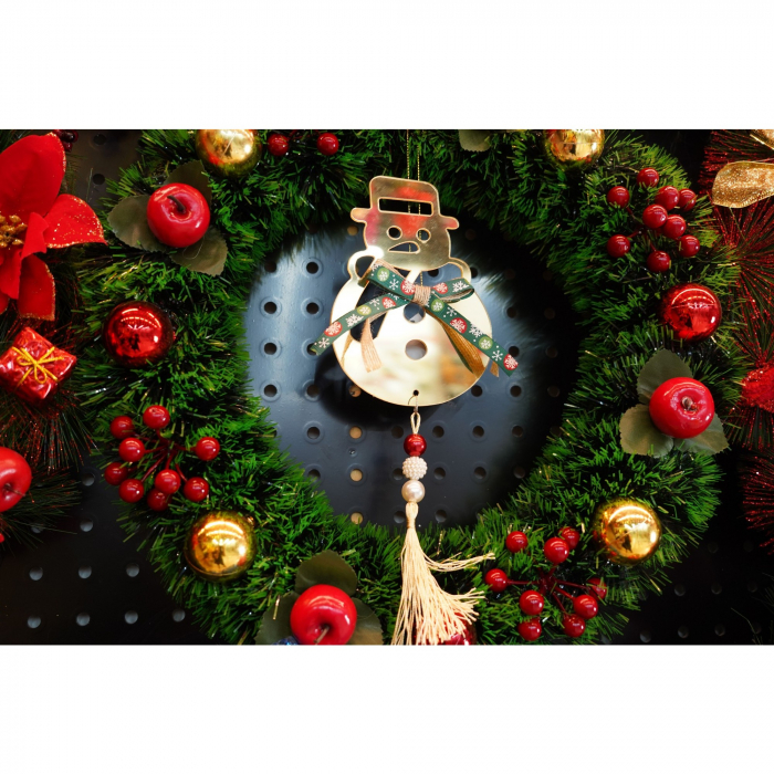 Ornament brad, Flippy, Om de zapada, Auriu, Lucios, 14*30CM, Acril, Interior/ Exterior [2]
