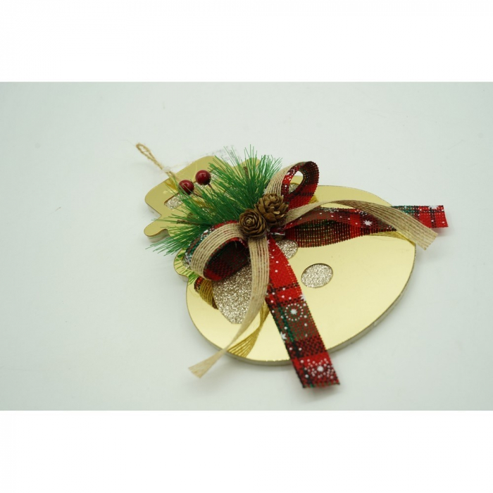 Ornament brad, Flippy, Om de zapada, Auriu, Lucios, 16*17CM, Acril, Interior/ Exterior [8]