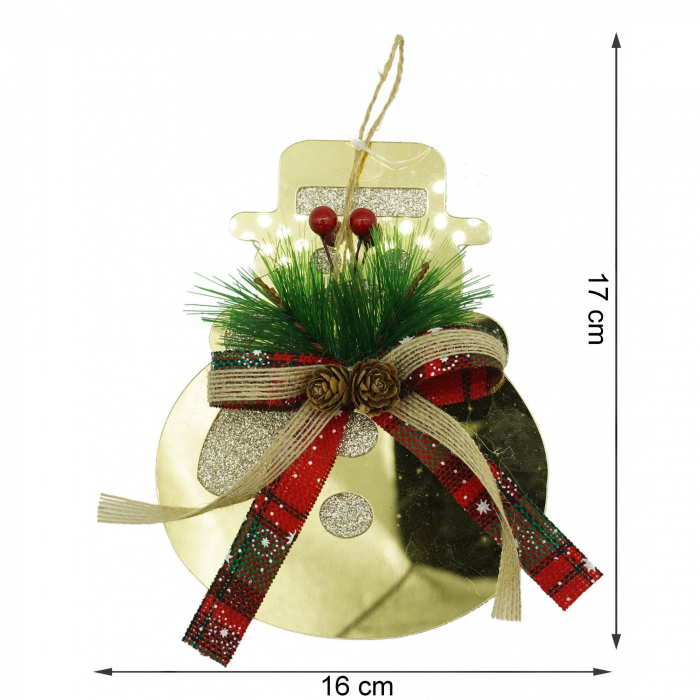 Ornament brad, Flippy, Om de zapada, Auriu, Lucios, 16*17CM, Acril, Interior/ Exterior [5]