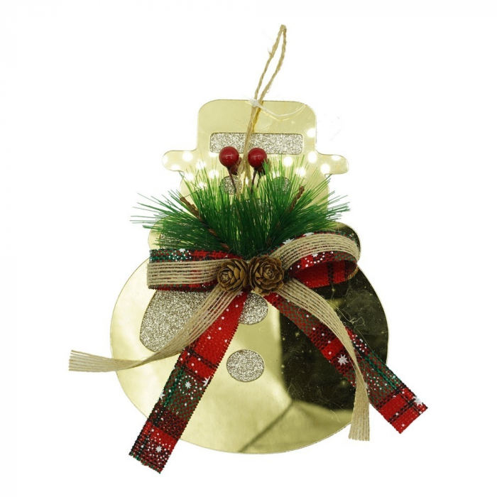 Ornament brad, Flippy, Om de zapada, Auriu, Lucios, 16*17CM, Acril, Interior/ Exterior [1]