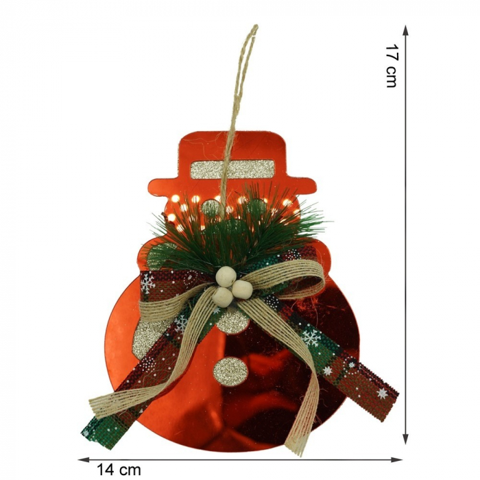 Ornament brad, Flippy, Om de zapada, Rosu, Lucios, 14*17CM, Acril, Interior/ Exterior [9]