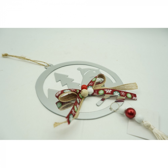 Ornament brad, Flippy, Pasare, Argintiu, Lucios, 14*26CM, Acril, Interior/ Exterior [10]