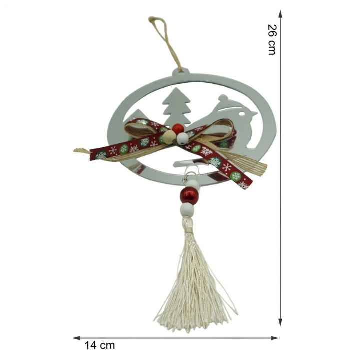 Ornament brad, Flippy, Pasare, Argintiu, Lucios, 14*26CM, Acril, Interior/ Exterior [11]
