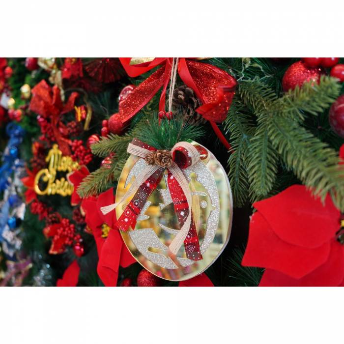 Ornament brad, Flippy, Pasare, Auriu, Lucios, 17*17CM, Acril, Interior/ Exterior [11]
