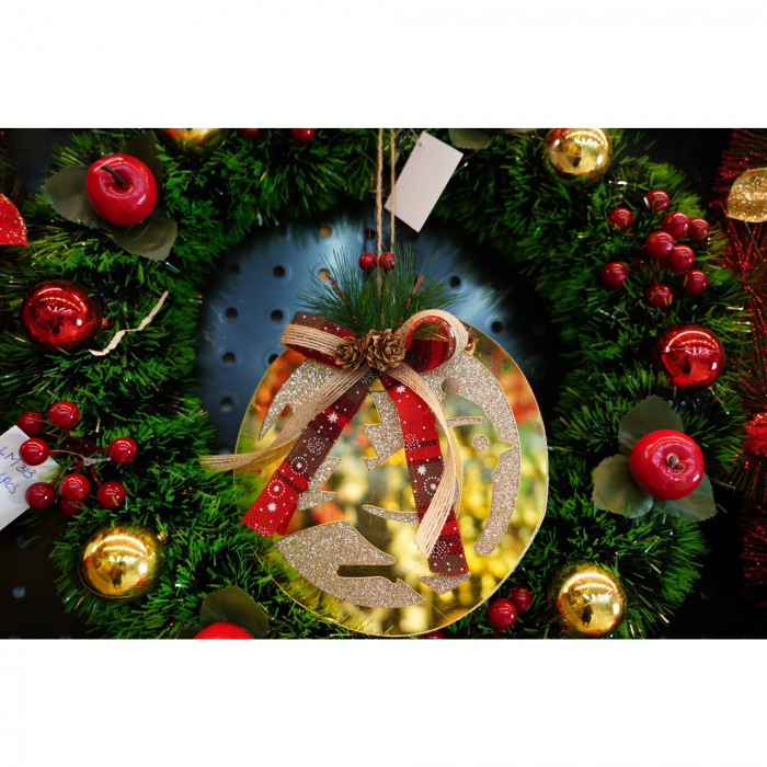 Ornament brad, Flippy, Pasare, Auriu, Lucios, 17*17CM, Acril, Interior/ Exterior [9]