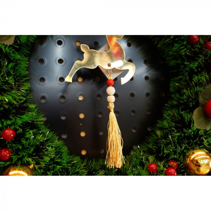 Ornament brad, Flippy, Ren, Auriu, Lucios, 10*25CM, Acril, Interior/ Exterior [9]