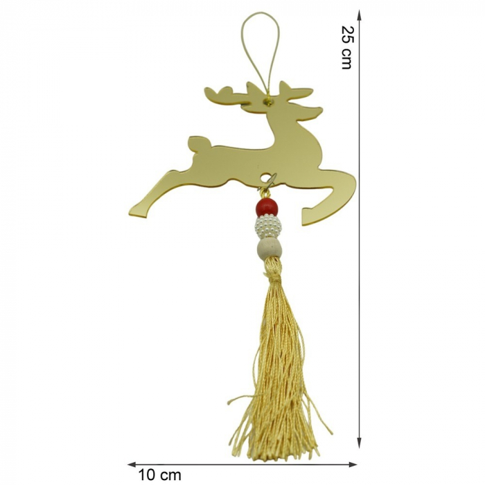 Ornament brad, Flippy, Ren, Auriu, Lucios, 10*25CM, Acril, Interior/ Exterior [11]