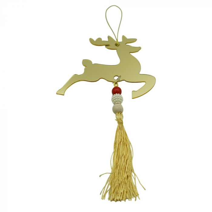 Ornament brad, Flippy, Ren, Auriu, Lucios, 10*25CM, Acril, Interior/ Exterior [1]