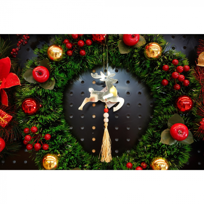 Ornament brad, Flippy, Ren, Auriu, Lucios, 10*25CM, Acril, Interior/ Exterior [2]