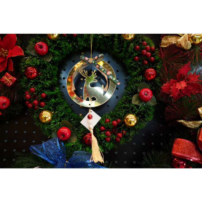 Ornament brad, Flippy, Ren, Auriu, Lucios, 15*25CM, Acril, Interior/ Exterior [2]