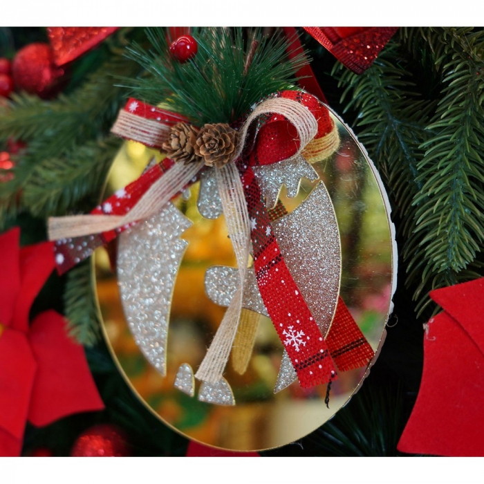 Ornament brad, Flippy, Ren, Auriu, Lucios, 17*17CM, Acril, Interior/ Exterior [9]